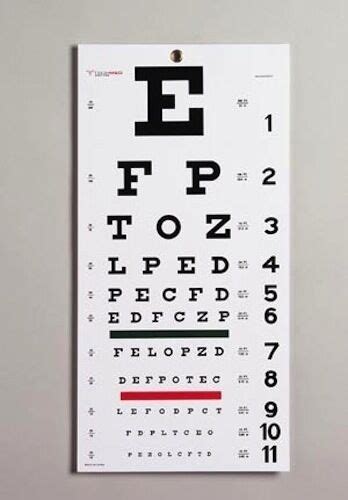 Graham Field Snellen Eye Test Chart 1240 717076035415