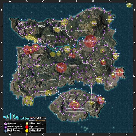 Pubg Common Loot Carvehicle Boat Spawn Locations