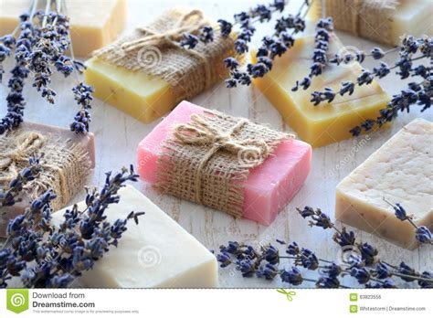 The gorgeous scents of our collections for the body & the soul are made with essential oils from nature's pantry in ireland. Collection Of Handmade Soap Stock Photo - Image of bath ...