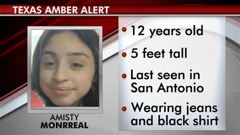 Amber Alert San Antonio Police Looking For 12 Year Old Girl Kxan Austin