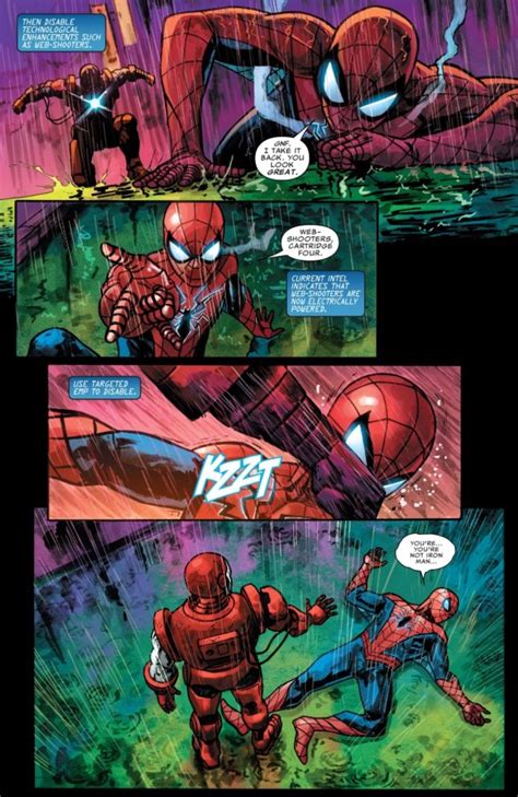 Spiderman In Armor Mkiv Vs Iron Man Bleeding Edge Armor Battles