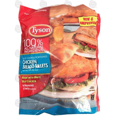 Tyson Fully Cooked Portioned Chicken Breast Fillets 25 Oz