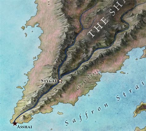 Asshai And The Shadow From The Official Map Of Essos Fantasy Map High