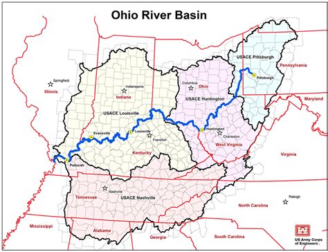 Ohio River Dams Map