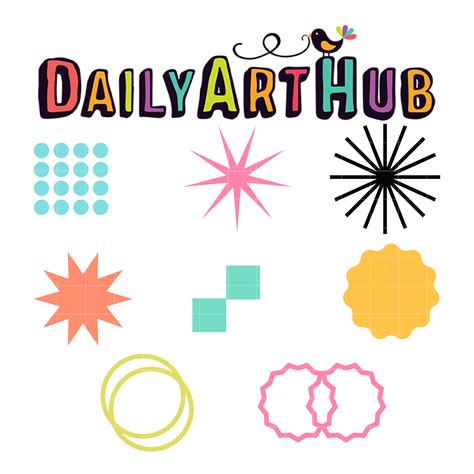 Abstract Shapes Elements Clip Art Set Daily Art Hub Free Clip Art