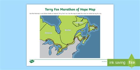Prozent Geistig Durchh Ngen Terry Fox Marathon Of Hope Route