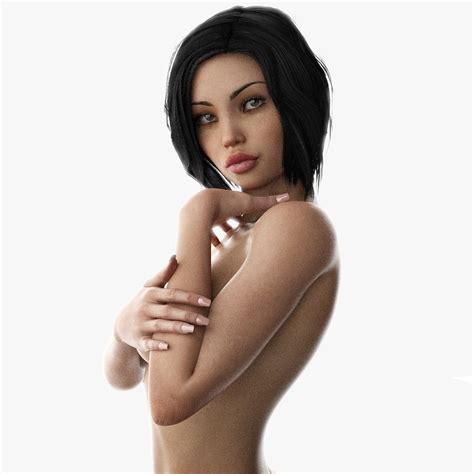 D Woman Nude Full Rigged Model Turbosquid