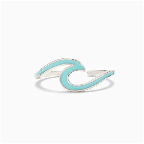 Pura Vida Bracelets Silver Toe Ring Wave Blooms Opal Wrap Enamel Ebay