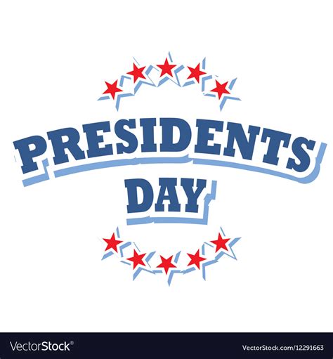 Presidents' day, in the united states, holiday (third monday in february) popularly recognized as honoring george washington and abraham lincoln. Presidents Day USA logo symbol isolated Royalty Free Vector