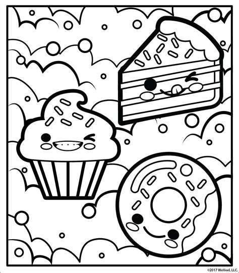 Cute Food Printable Coloring Pages