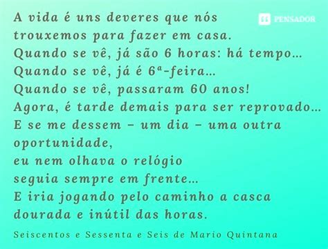 24 Poemas De Mario Quintana Que Refletem Sobre A Vida O Tempo E O Amor