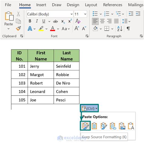 How To Copy From Excel To Word Without Losing Formatting 4 Easy Ways