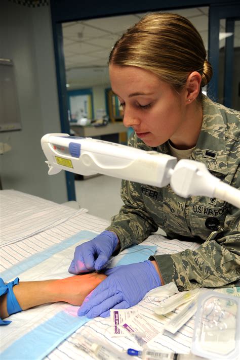Air Force Nurses And Medical Technicians Are Saluted Air Force