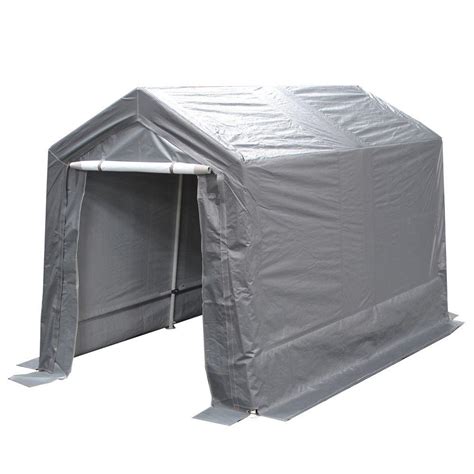 Custom home depot canopy tent for sale, high peak canopies with printed graphics, personalized logo tents, manufacturing in los angeles ca. King Canopy 7 ft. W x 12 ft. D Steel Storage Garage-G0712 ...