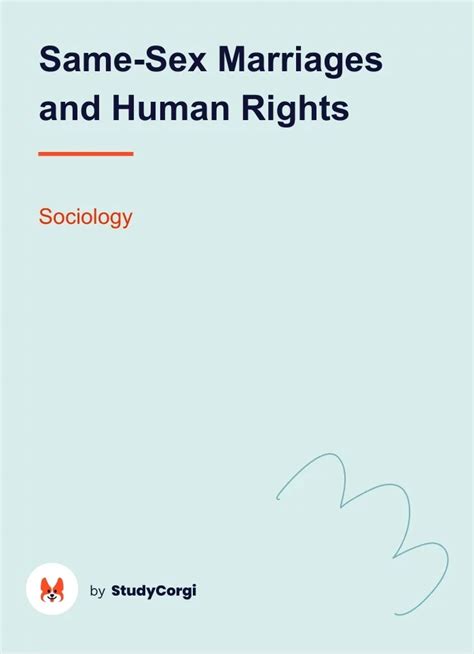 Same Sex Marriages And Human Rights Free Essay Example