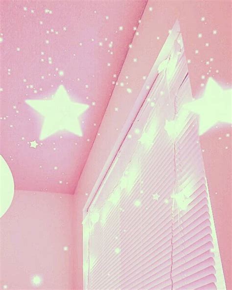 Download Room With Pink Horizontal Roller Blinds And Glowing Stars Pink