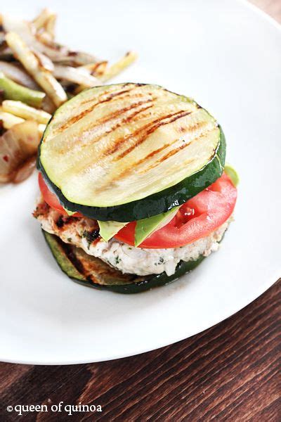 Herbed Turkey Burgers With Grilled Zucchini Buns Recipe Herbed