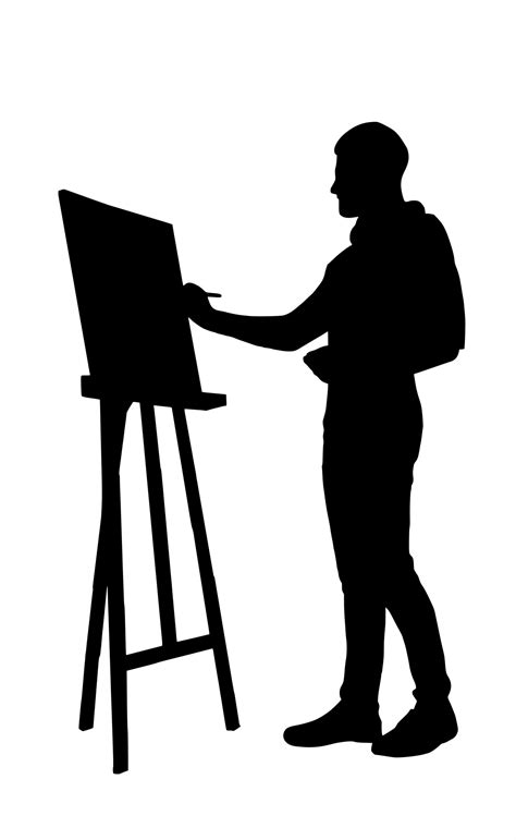 Artist Painting Silhouette Free Stock Photo Public Domain Pictures