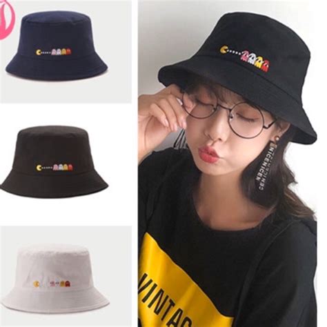 Jual Bucket Hat Pacman Topi Bucket Korea Topi Kekinian Topi Korea
