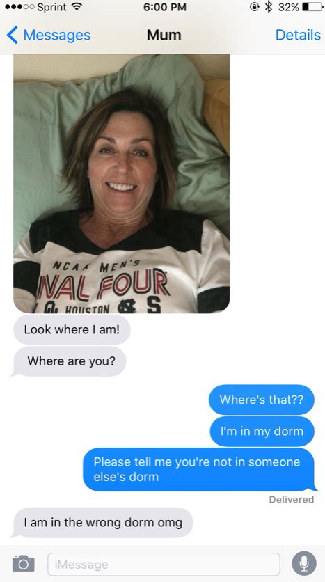 Mom Sends Selfie To Daughter From Wrong Dorm Room — Inspiremore