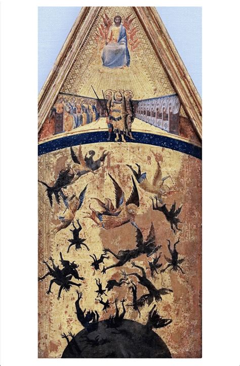 Master Of Rebel Angels Sienne Ca 1340 1345 The Fall Of The Rebel