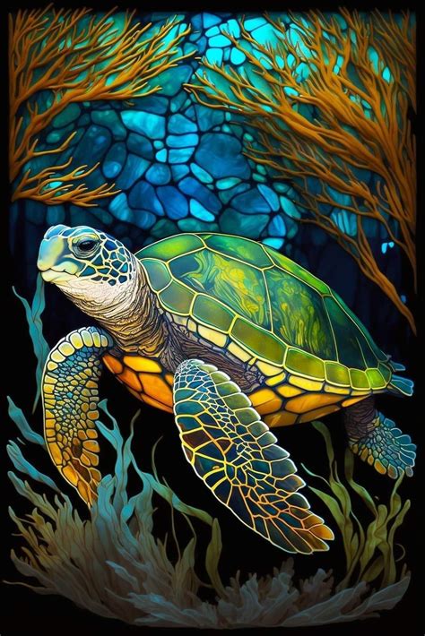 Sea Turtle Painting Sea Turtle Art Sea Turtle Watercolor Sea Turtles