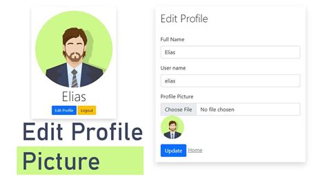 Update Profile Image Using Php And Mysql Edit Profile Picture Using