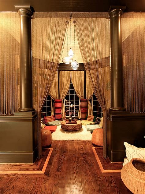 Exotic Living Room With A Moroccan Theme Offers Ample Privacy 33