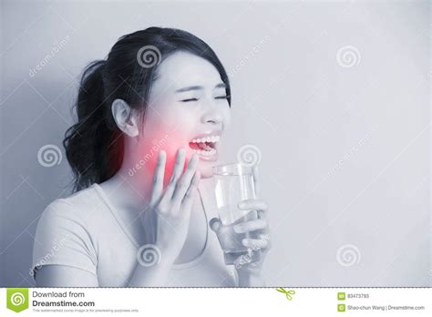 Woman With Sensitive Teeth Stock Image Image Of Lady 83473793
