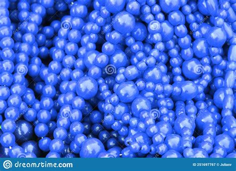 Abstract Blue Background Made Of Wooden Blue Beads Stock Image Image