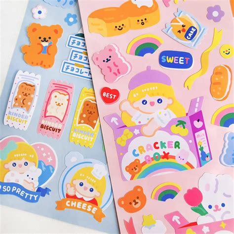 Rare Milkjoy Bear Girl Kawaii Stickers Cute Kawaii Stickers Etsy