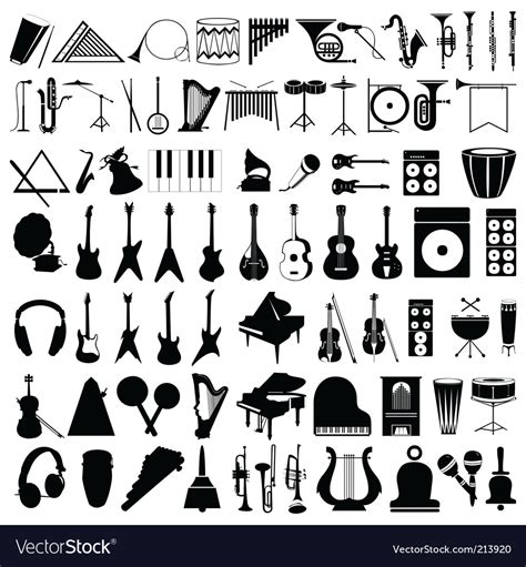 Musical Instruments Royalty Free Vector Image Vectorstock