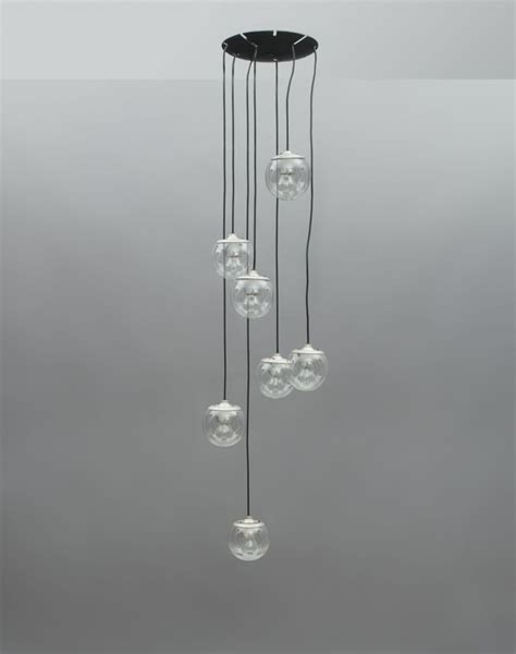 Gino Sarfatti 20957 Enameled Aluminum And Glass Ceiling Light For