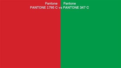 Pantone 1795 C Vs Pantone 347 C Side By Side Comparison