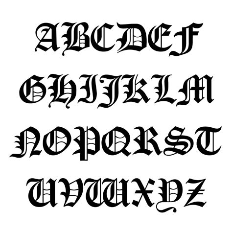 Free Printable Old English Alphabet Stencils Images And Photos Finder