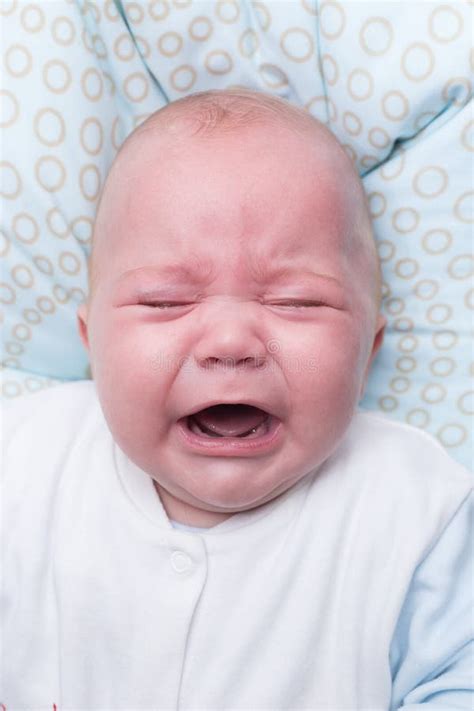 Portrait Of Crying Baby Boy Stock Image Image Of Emotion Scream