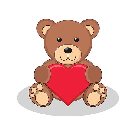 Teddy Bear With Heart Background Stock Photos Pictures And Royalty Free