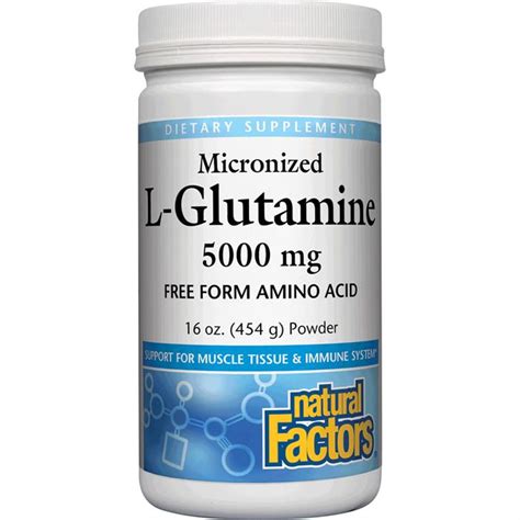 Natural Factors Micronized L Glutamine Powder Mg Oz Servings