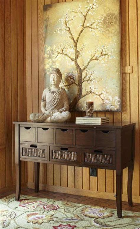 Bring Serenity Into A Room By Combining Buddha Statues With A Floral