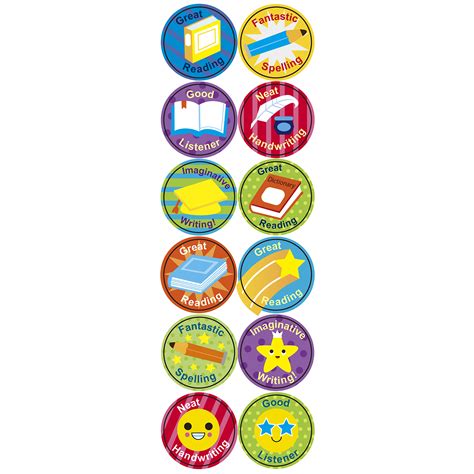 Edmt15114 Classmates Literacy Reward Stickers Pack Of 120 Findel