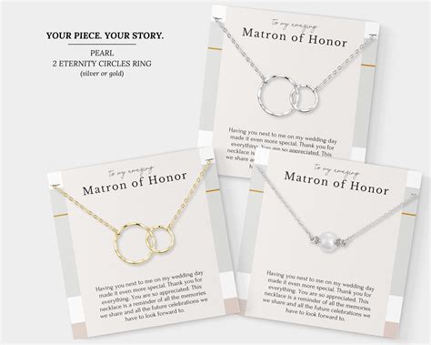 Matron Of Honor Necklace T Matron Of Honor Thank You Etsy