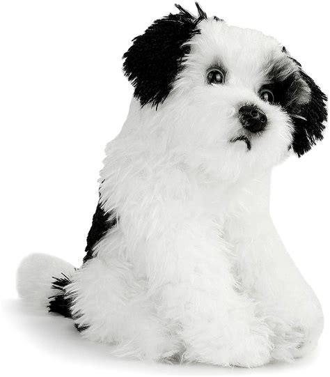 Demdaco Terrier Mix Rescue Breed Dog White 10 Inch Plush