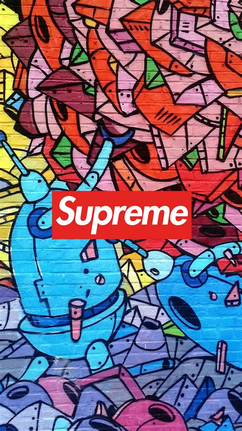 Supreme Cartoon Graffiti Wallpaper