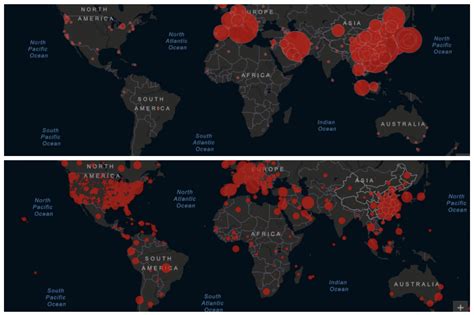 FOTOS Así ha cambiado el mapa del coronavirus a nivel mundial