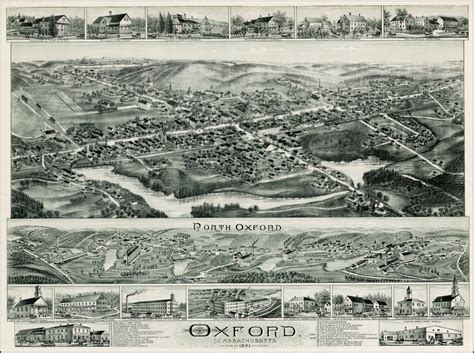 Oxford Massachusetts 1891 Barry Lawrence Ruderman Antique Maps Inc