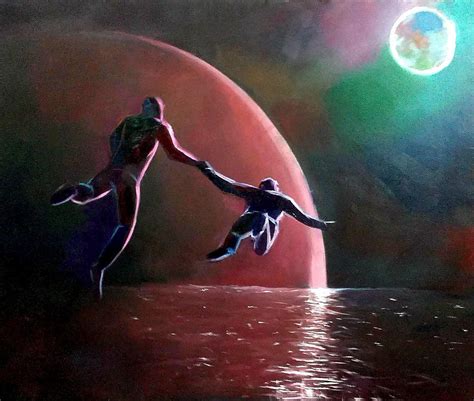 Space Travel Painting By Sukhbat Enkhjikh Fine Art America