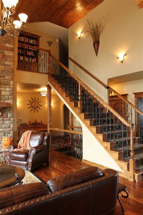 Stair Systems Wrought Iron Staircase With Oak Handrails Bayer Built