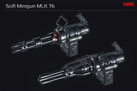 Scifi Minigun Mlk 76 3d Guns Unity Asset Store