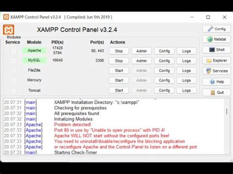 Port In Use With Pid Error Xampp Con Windows Y Windows