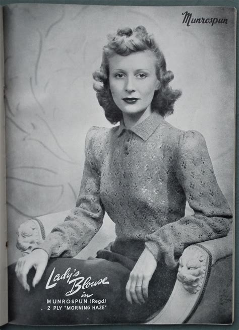 Vintage 1940s Knitting Pattern Book Original Patterns Knitwear For